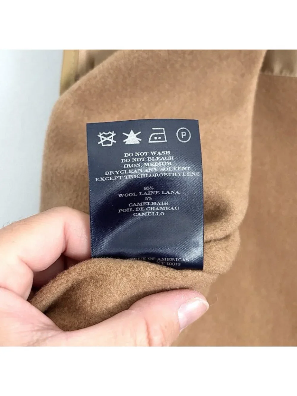 Burberry London Men’s Brown Wool Zip-In Coat Jacket Liner Only Insert